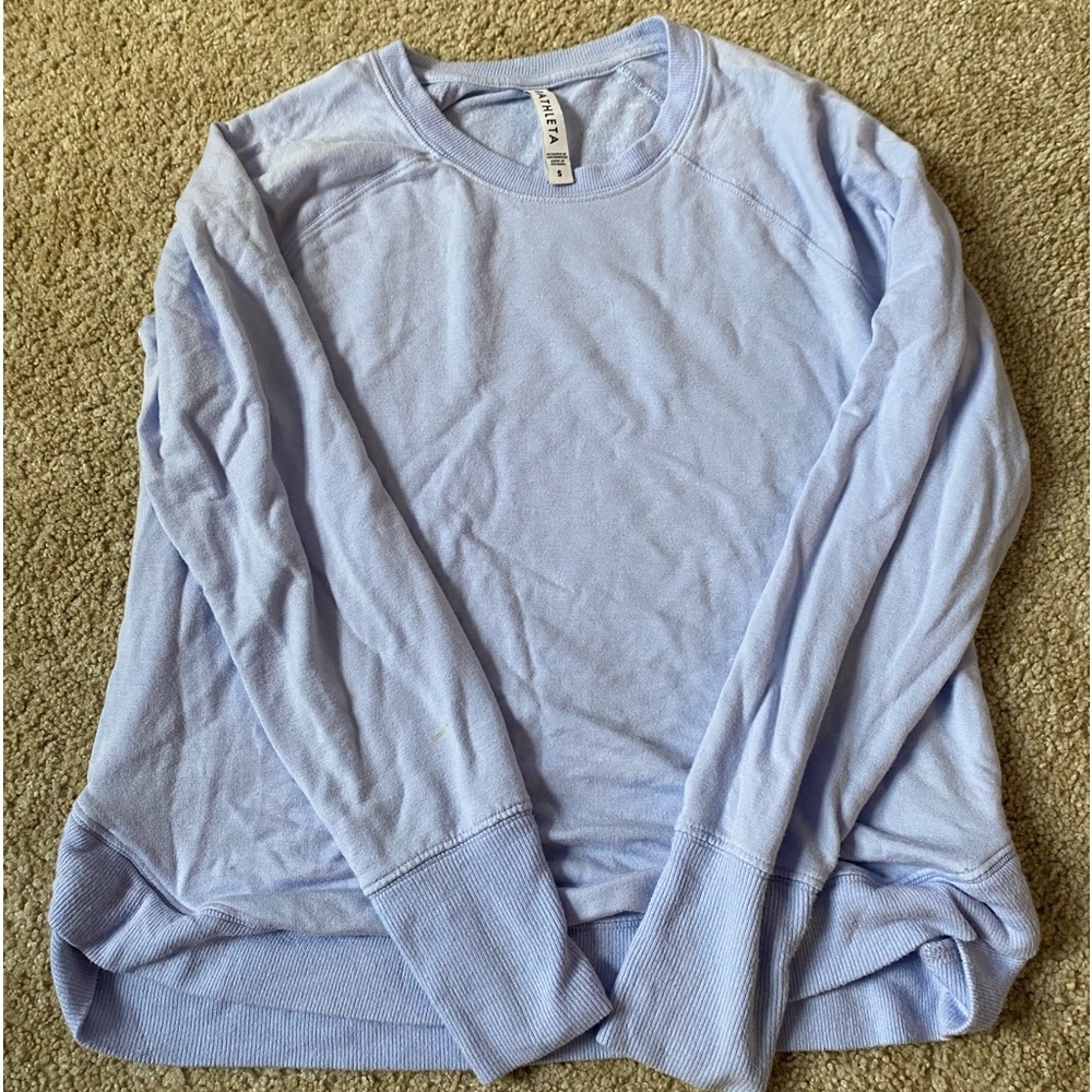 athleta super cozy purple sweatshirt